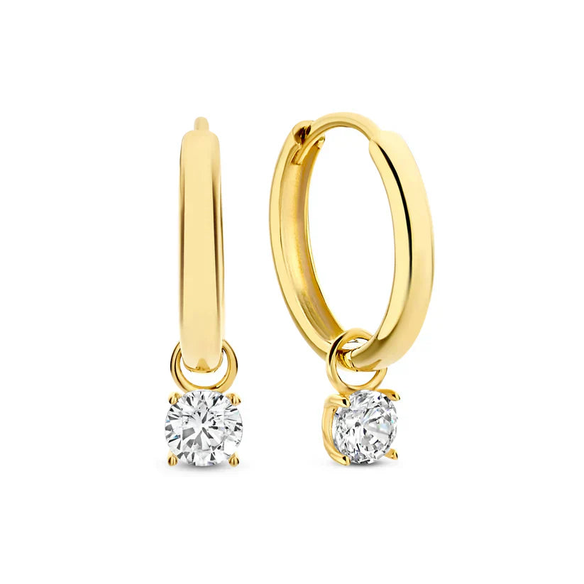 Larmes de Lune Stone Earrings Set | White Gold