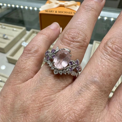 Miravelle Leafglow Ring Set | White Gold